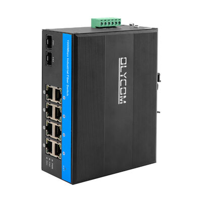 Switch Gigabit PoE Robusto de 8 Puertos, Enlace Ascendente de Fibra SFP, No Administrado, CE, Sin Ventilador