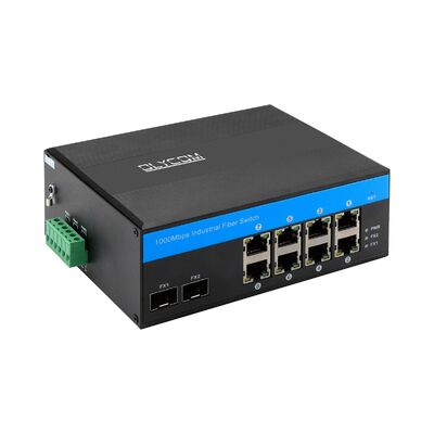 Switch Gigabit PoE Robusto de 8 Puertos, Enlace Ascendente de Fibra SFP, No Administrado, CE, Sin Ventilador