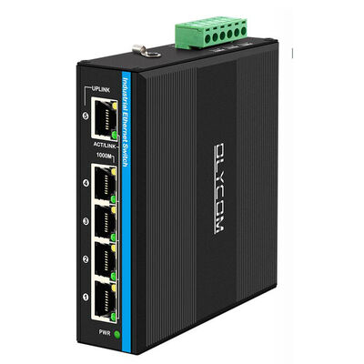 Switch PoE Gigabit de 5 puertos gestionado por web, 120W PoE activo, diseño robusto, CE