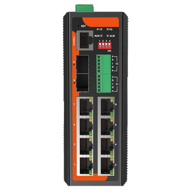 Switch PoE industrial de 8 puertos serie sobre Ethernet Gigabit Network L2+ ERPS gestionado CE