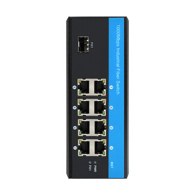 Switch PoE DIN de 8 puertos Gigabit no gestionado de nivel industrial para uso en exteriores CE