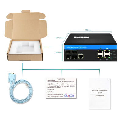 Switch Ethernet gestionado L2 de 8 puertos, uplinks SFP 1G/2.5G, grado industrial, CE FCC
