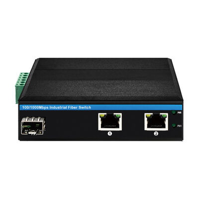 Switch de Fibra Óptica Industrial Fast Ethernet Ranura SFP No Gestionado 12V CC 24V CC Clasificación IP40