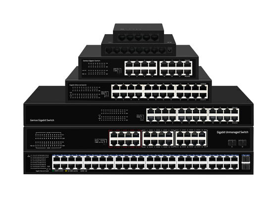 24 puertos PoE Switch 2.5G Fibra Gigabit Ethernet 300W Presupuesto 15.4W/30W CE no gestionado