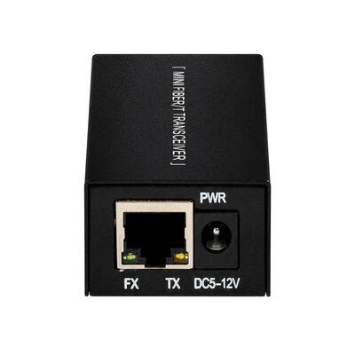 Mini convertidor de medios de fibra óptica Gigabit DC5V DC12V tamaño compacto 20KM Extensión CE