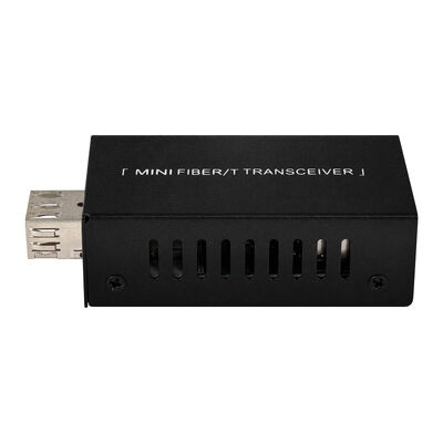 Mini convertidor de medios de fibra óptica Gigabit DC5V DC12V tamaño compacto 20KM Extensión CE