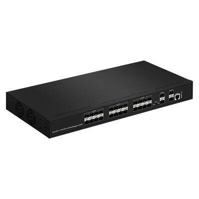 Conmutador de agregación L2/L3 de conmutador de fibra administrado SFP+ de 28 puertos 10G con QoS de VLAN SNMP para red ISP de centro de datos