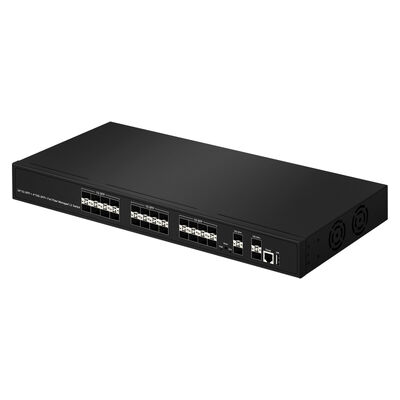 Conmutador de agregación L2/L3 de conmutador de fibra administrado SFP+ de 28 puertos 10G con QoS de VLAN SNMP para red ISP de centro de datos