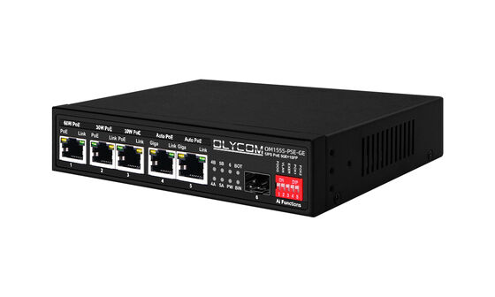 El control de carga solar de Gigabit PoE Switch MPPT es un control de carga solar de fibra óptica SFP con entrada DC12V/DC24V/DC48V.