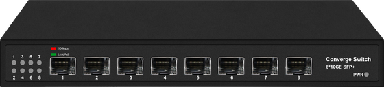 FCC sin ventilador compatible llena del CE del interruptor 1G 2.5G de Ethernet de la fibra 10G SFP+ de 8-Port