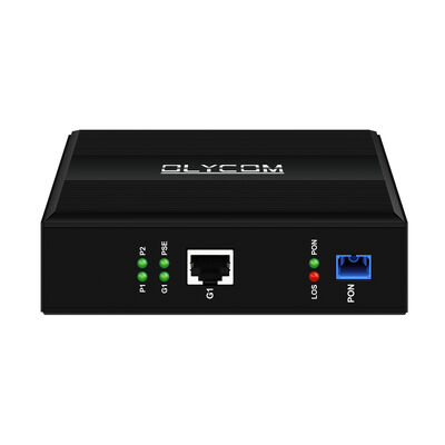 Gigabit industrial EPON GPON con 30W PoE puerto único DIN Rail para red óptica pasiva