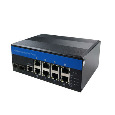 Interruptor de red industrial de 10 puertos Gigabit Ethernet administrado por la web IM-FS280GW