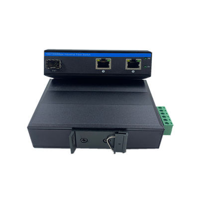 Interruptor de red de grado industrial 10/100m 1 Sfp 2 Rj45 Interruptor de red no administrado IP40 DC 9-36V