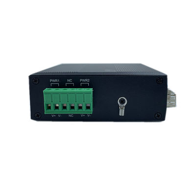 Switch de red industrial de 4 puertos Gigabit SFP Fibra óptica Ethernet no gestionado Carril DIN