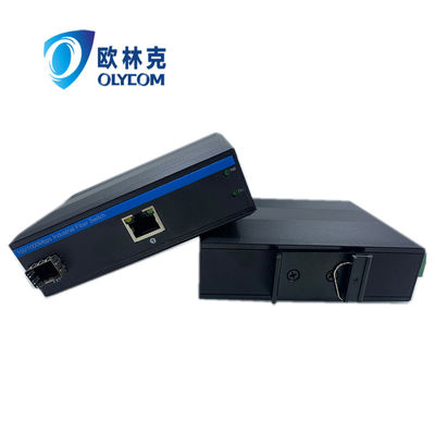 Convertidor de medios robusto Poe 15.4W 30W 10/100m Ethernet rápido Sin gestión de tren Ce Din