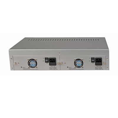 Clasificador de rack de conversión de medios de 19 pulgadas 2U doble AC220V para convertidores de medios de fibra CE