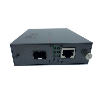 Convertidor Sfp de Ethernet de la fibra óptica de la entrada CC 5V1A medios a Rj45 MDI auto