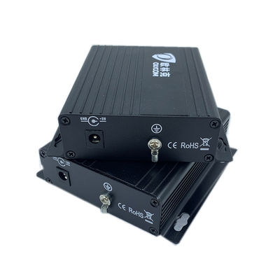 Convertidor de medios de video analógico con datos RS485/RS422 Extensión de fibra SM/MM CE DC5V DC12V