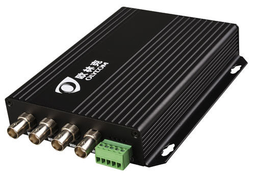 4 puertos BNC Video RS485 Convertidor óptico digital de datos 720P montado en el bastidor DC5V