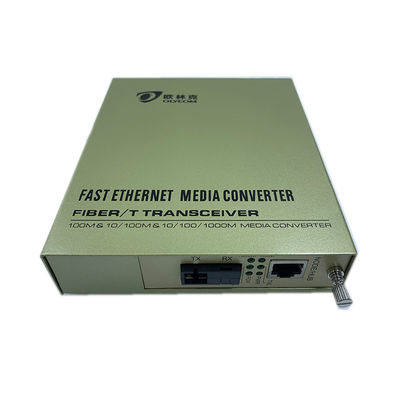 La medios CA del convertidor 1310/1550nm 220V de sola de la base Ethernet de la fibra óptica entró
