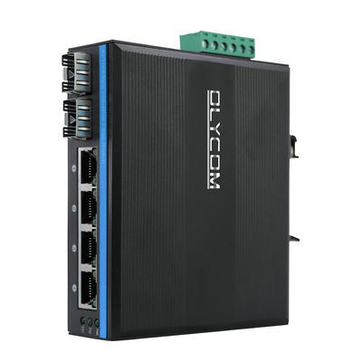 Interruptor de red industrial 6 puertos Ethernet rápido 10/100Mbps Red de fibra Realtek No gestionado