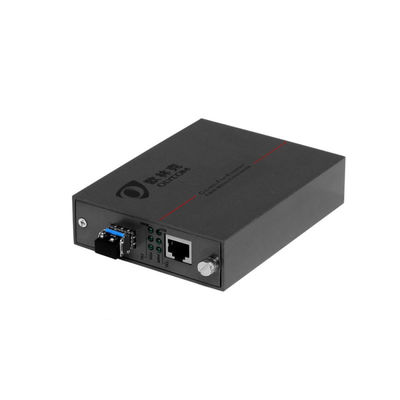 850nm Fibra óptica PoE Convertidor de medios Gigabit Red sin administrar Multimodo SFP Cage