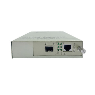 Convertidor de medios PoE Fibra óptica SFP 10/100M Ethernet presupuesto no administrado de 30W