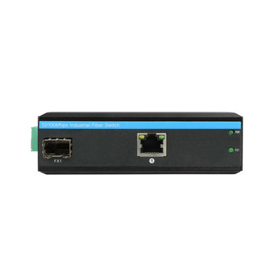 Convertidor de medios PoE industrial 15.4W 30W Ethernet rápido no administrado DIN Rail CE Mini tamaño