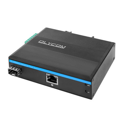 Convertidor de medios PoE industrial 15.4W 30W Ethernet rápido no administrado DIN Rail CE Mini tamaño