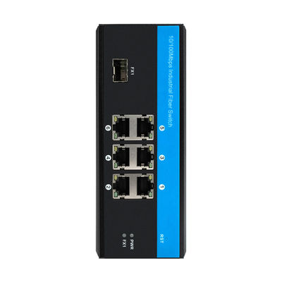 Interruptor de red industrial 7 puertos Ethernet rápido SFP Fibra no gestionada Casilla endurecida CE