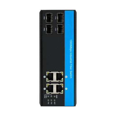 8 puertos Gigabit Fiber Switch Red industrial SFP sin administrar CE IP40