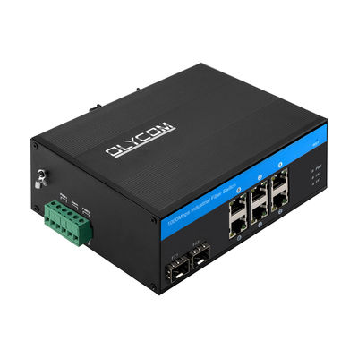 Interruptor de red endurecido 8 puertos Gigabit Ethernet 2 SFP Fibra no administrada DIN35 montado