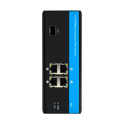 5 puertos con interruptor de fibra industrial 10/100M Ethernet rápido DIN Rail sin ventilador CE