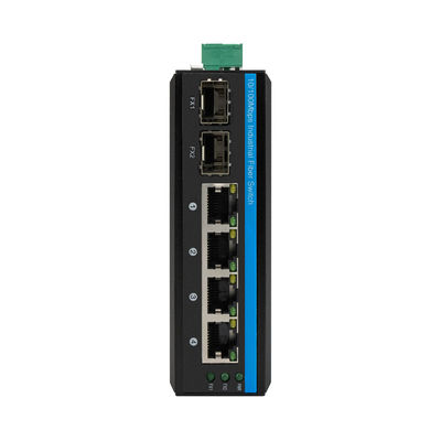 Olycom 4 puertos PoE Switch Ethernet rápido Fibra SFP de nivel industrial 120W Uso al aire libre