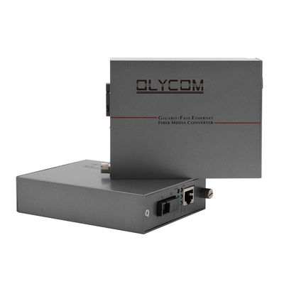Convertidor de medios de fibra de modo único 1.25G Ethernet WDM óptico no administrado 30W PoE