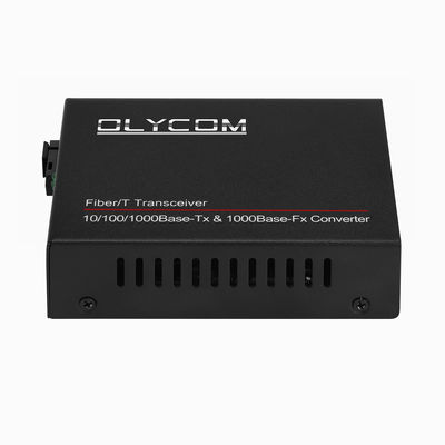 Convertidor de medios de modo único de gigabit PoE DC48V no administrado 1310/1550nm 20KM Fibra SC