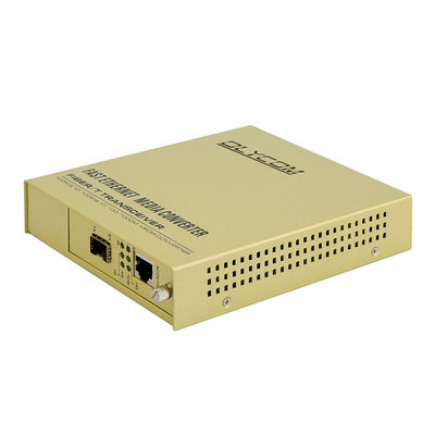 Convertidor de medios de fibra única SFP 10/100Mbps Entrada CA No administrado LFPT 2KM 20KM CE