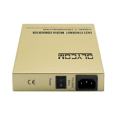 Convertidor de medios de fibra única SFP 10/100Mbps Entrada CA No administrado LFPT 2KM 20KM CE