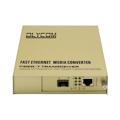 Convertidor de medios de fibra única SFP 10/100Mbps Entrada CA No administrado LFPT 2KM 20KM CE