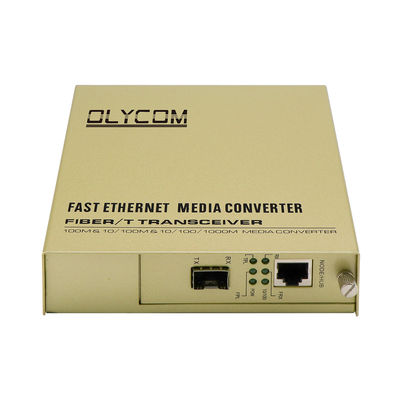 Convertidor de la sola fibra de SFP el medios, CA del convertidor de los medios de las redes de transición entró 50HZ