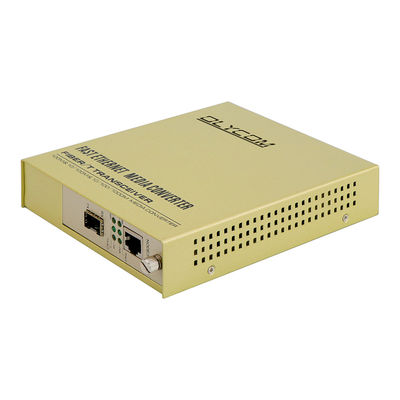 Conversor de medios de rack de ranura SFP 1310nm Conversor de Ethernet de fibra de modo único No administrado