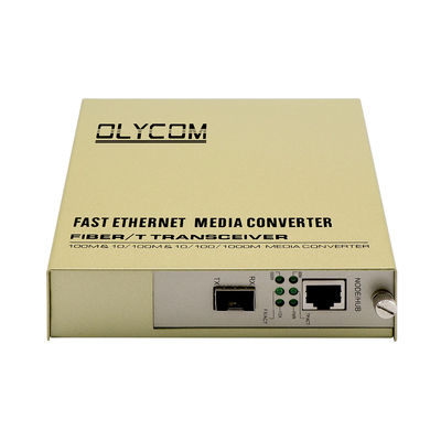 Conversor de medios de rack de ranura SFP 1310nm Conversor de Ethernet de fibra de modo único No administrado