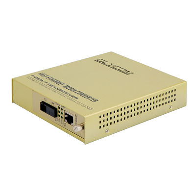 Entrada de CA no administrada del WDM 1310/1550nm 220V del solo medio convertidor de Ethernet de la fibra de la base