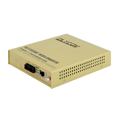 10/100Mbps Convertidor de medios de fibra Megabit Ethernet No administrado de doble fibra 220V entrada de CA