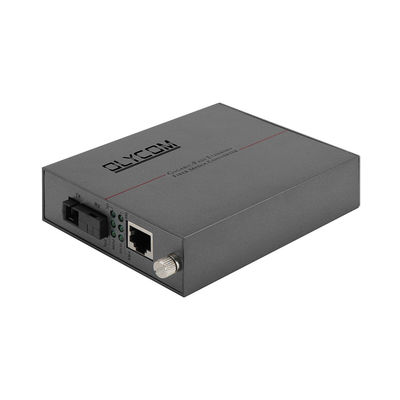 Gigabit Ethernet Media Converter Single Fiber Optic SC Port Unmanaged 20KM CE