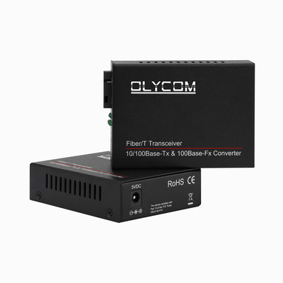 WDM Fast Ethernet Convertidor de medios LFPT Fibra óptica sin administrar 20KM SC Puerto CE
