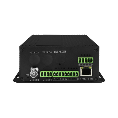 Conversor de fibra de video analógica con contacto seco de datos Bidi RS232 RS485 montado en el bastidor DC12V