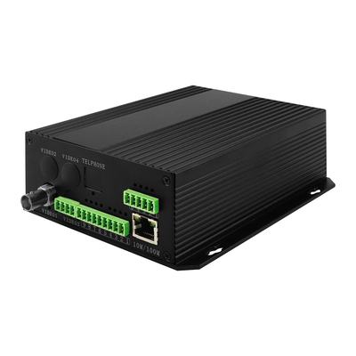 Conversor de fibra de video analógica con contacto seco de datos Bidi RS232 RS485 montado en el bastidor DC12V
