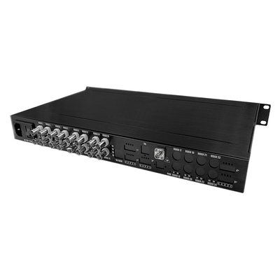 16 puertos AHD CVI TVI CVBS Convertidor de vídeo a fibra HD 1080P Monitoreo de CCTV AC220V
