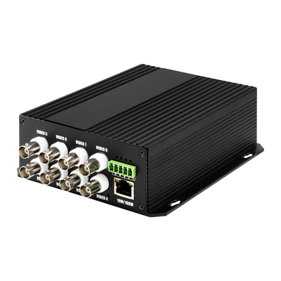 8 puertos CCTV Video Audio Ethernet contacto seco Fibra de conversión de medios Bidi D5V2A